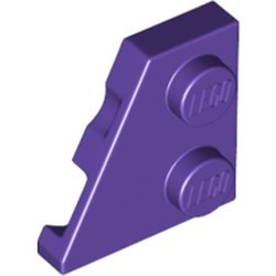 24299-89 Wig plaat 2x2 links paars, donker NIEUW *1L221+2