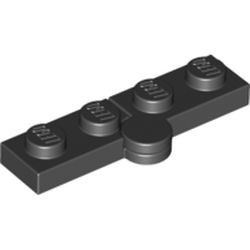 2429c01-11G Scharnierplaat 1x4 compleet (horizontaal 2 x 1x2) (loc 01-09) zwart gebruikt *1D011