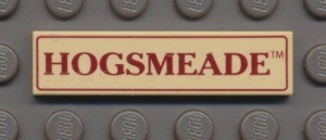 2431pb022-2 Tegel 1x4 Hogsmeade (Harry Potter) crème NIEUW *0K000