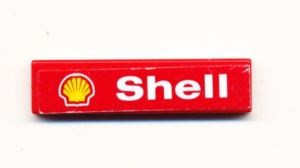 2431pb680-5G Tegel 1x4 V-Power en Shell logo (Sticker) rood gebruikt *5t04-05
