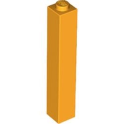2453b-110 Steen 1x1x5 DICHTE nop oranje, lichthelder NIEUW *5K0000