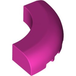 24599-47 Steen 5x5x1 gebogen (Macaroni) roze, donker NIEUW *