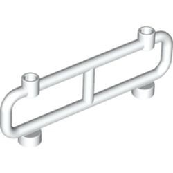 2486-1G Hek van buizen nopgaten bovenop 1x8x2 wit gebruikt *1L16-6