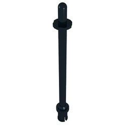 2714a-11G Stok 8L met stopring, Ski-stok zwart gebruikt *0D000