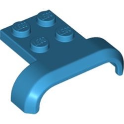 28326-153 Spatbord recht met gebogen kanten, plaat 2x2 blauw, donkerazuur NIEUW *0L000