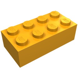 3001-31 Steen 2x4 oranje, midden NIEUW *5K0000