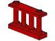 30055-5G Balustrade-hek 1x4x2 met 2 noppen bovenop rood gebruikt *1L054