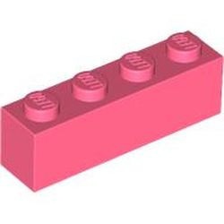 3010-220 Steen 1x4 rood, koraal NIEUW *5K0000