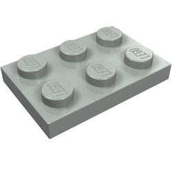 3021-9 Platte plaat 2x3 lichtgrijs (klassiek) NIEUW *1L202+3+4