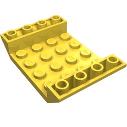 30283-3G Omgekeerde dakpan 45 graden 4x6 dubbel met 4x4 uitsnede geel gebruikt *1L000