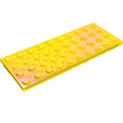 3030-19G Platte plaat 4x10 transparant geel gebruikt *5K0000