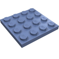 3031-55G Platte plaat 4x4 blauw, zandkleurig gebruikt *5K0000