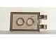 30350-13 Tegel 2x3 met twee clips aan uiteinde transparant zwart NIEUW *0D0000