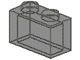 3065-13 Steen 1x2 zonder centrale versterking transparant zwart NIEUW *1L1-7