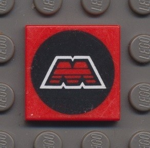 3068p68-5G Tegel 2x2 MTRON logo rood gebruikt *5T05-25