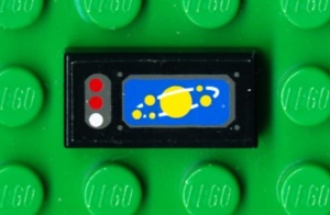 3069bpb0068-11G Tegel 1x2 Display Set 8480 (Sticker) zwart gebruikt *5T02-20