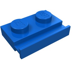 32028-7 Platte plaat 1x2 met deurrail blauw NIEUW *1L316/5
