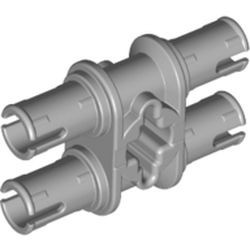 32138-86 Technic, dubbele pin met asgat grijs, licht (blauwachtig) NIEUW *0B014