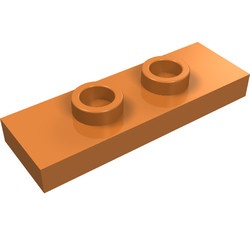 34103-150 Platte plaat 1x3 met 2 noppen (loc 01-5) caramel, midden NIEUW *1L347