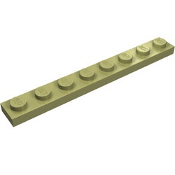 3460-155 Platte plaat 1x8 groen, olijf NIEUW *1L178+9+80