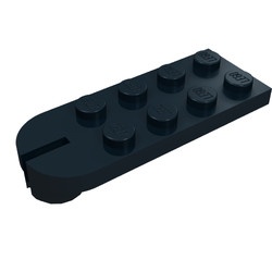 3491-11G Platte plaat 2x5 met contra trekhaak zwart gebruikt *