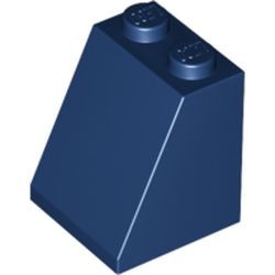 3678b-63G Dakpan 65 graden 2 breed met bodemnop blauw, donker gebruikt *1L000