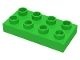 40666-36 DUPLO plaat 2x4 groen, helder NIEUW *