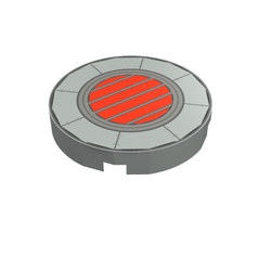 4150ps1-9G Tegel 2x2 rond SW Podracer lichtgrijs (klassiek) gebruikt *5T07-04