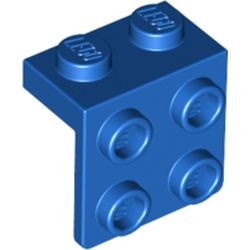 44728-7G Verbindingsplaat 1x2- 2x2 blauw gebruikt *1L376