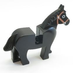 4493c01pb02-11G Paard met teugels zwart gebruikt *5K000