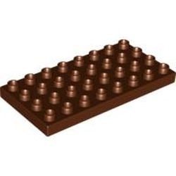 4672-88G DUPLO plaat 4x8 bruin, roodachtig gebruikt *