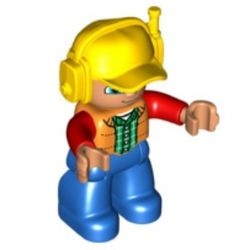 47394pb231G Duplo Lego Ville, man, met headset gebruikt *
