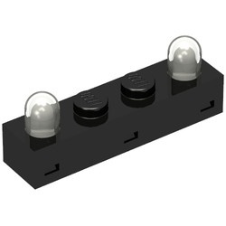 4771-11G Steen 1x4 met 2 lampjes bovenop zwart gebruikt *0L000