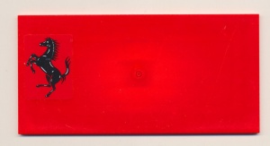 48288pb12R-5G Tegel 8x16 met Ferrari logo RECHTS (Sticker) rood gebruikt *5T12-01