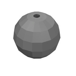 54821-77 Bal (Zamor Sphere) grijs, donkerparel NIEUW *0D001