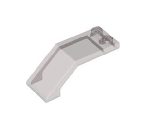 6070-13 Ruit 5x2x 1 2/3- 1x gebogen transparant bruin (naam was: trans ZWART) NIEUW *