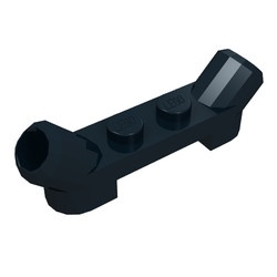 61072-11 Platte plaat 1x4 met twee buizen zwart NIEUW *1L319
