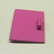 6196-47G Deurtje voor 4x4x4 kastje open hendel roze, donker gebruikt *1O004