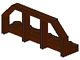 6583-8 Platte plaat 1x6 met treinbalkon bruin (klassiek) NIEUW *0L0001