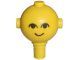 685px1-3G Hoofd met smile wenkbauwen direct boven ogen (Voor Homemaker grote poppen) geel gebruikt *0L000