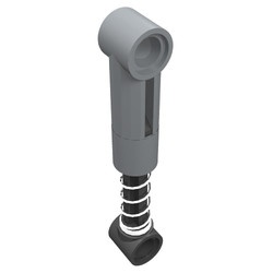 731c05-86 Technic Schokbreker 6.5L, NORMALE VEER grijs, licht (blauwachtig) NIEUW *5K500