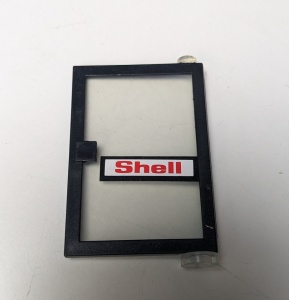 73435c01pb03-11G Deur 1x4x5 rechts SHELL (Sticker) zwart gebruikt *5S049