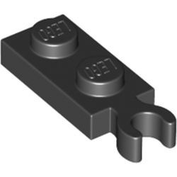 78256-11 Platte plaat 1x2 met clipVERTICAL GRIP korte einde (in verlengde) zwart NIEUW *1L0000