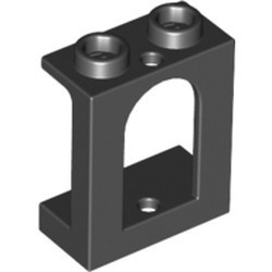 90195-11G Raam 1x2x2 kasteel met halfrond raam zwart gebruikt *1L0000