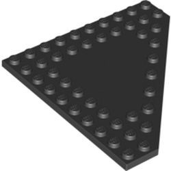 92584-11G Platte plaat 10x10 afgekapte hoek alleen noppen zijkant zwart gebruikt *R2