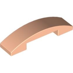93273-90 Dakpan gebogen 1x4 DUBBEL geen noppen bovenop vleeskleurig, licht NIEUW *1L000