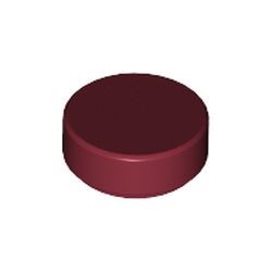 98138-59 Tegel 1x1 ROND rood, donker NIEUW *1L139+40