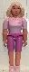 belvFem22G Vrouw - Purple Shorts, Pink Shirt, Light gele Hair gebruikt *