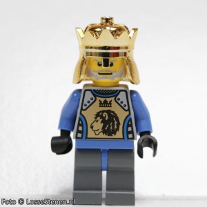 cas258 Koning Mathias, blauw vest met leeuw,. Kroon NIEUW *0M0000
