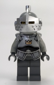 cas335G Fantasy Era- Harnas, helm met zilverkleurig vizier gebruikt *0M0000